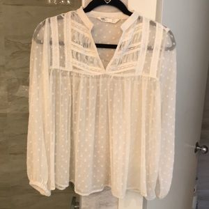 White ZARA blouse
